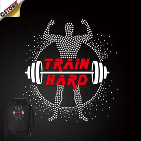 New Arrivals T Shirt Rhinestone Iron on Transfer Rhinestone Sports Transfer