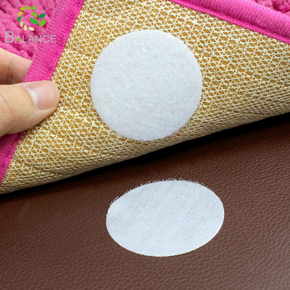 50mm/60mm Diameter Self Sticky Round Dots Black Circle Hook and Loop Dots Stickers Fastener Tapes for Home Office School