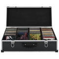 Aluminium ABS Storage Case CD Case Record Storage Box Portable Flight Case for 80 CDs