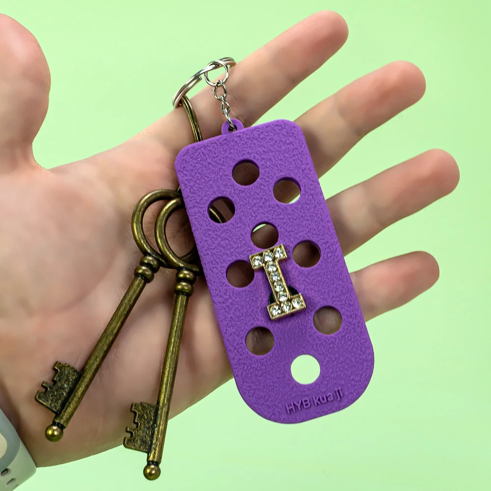 Customizable PVC Keychain with Storage Slots Ideal for Holding Keychain Accessories & Fashionable Charms