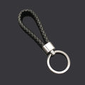 Luxury Braided PU Keychain Light Car Key Holder with Zinc Alloy Metal Alloy Materials
