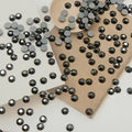 Paso Sico Jet Hematite Nail Art AB Crystal Hotfix Glass Rhinestones for Women Heels Shiny Accessories DIY Design 3D