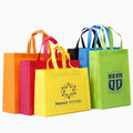Spot Goods Expedited Reusable Custom LOGO Picture Eco Striped School Promotion Non Woven Shopping Tote Bag