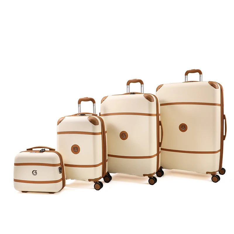 Goby London Luxury 4-Piece ABS Trolley Suitcase Luggage Set Hot Sale 4-Piece Luggage USB Charge Small Fashionable Classic Design