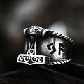 SS8-764R Steel Soldier Wholesale Ring Jewelry Viking Rune Wedding Rings Viking Runes Ring
