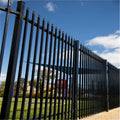 Two Rail Black Metal Spear Top Picket Fence-Safety Fencing Eco-Friendly & Rodent Proof