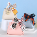 Portable PU Leather Gift Bag Pouch Wedding Favors Candy Box Mix Colors Candy Basket Jewelry Packaging