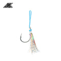 JK 4X Luminous Feather Fishing Hooks Stainless Steel Large Fishing Hooks Sea Fishing Hooks Mata Kail Memancing Laut
