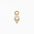 LOZRUNVE Delicate Cubic Zircon Charm Pendant Set For DIY Earring Making Sterling Silver 925