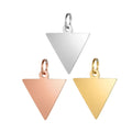 Cheap DIY Making Pendants Geometric Accessories Finding Stainless Steel Triangle Fine Charm for Jewelry Connector