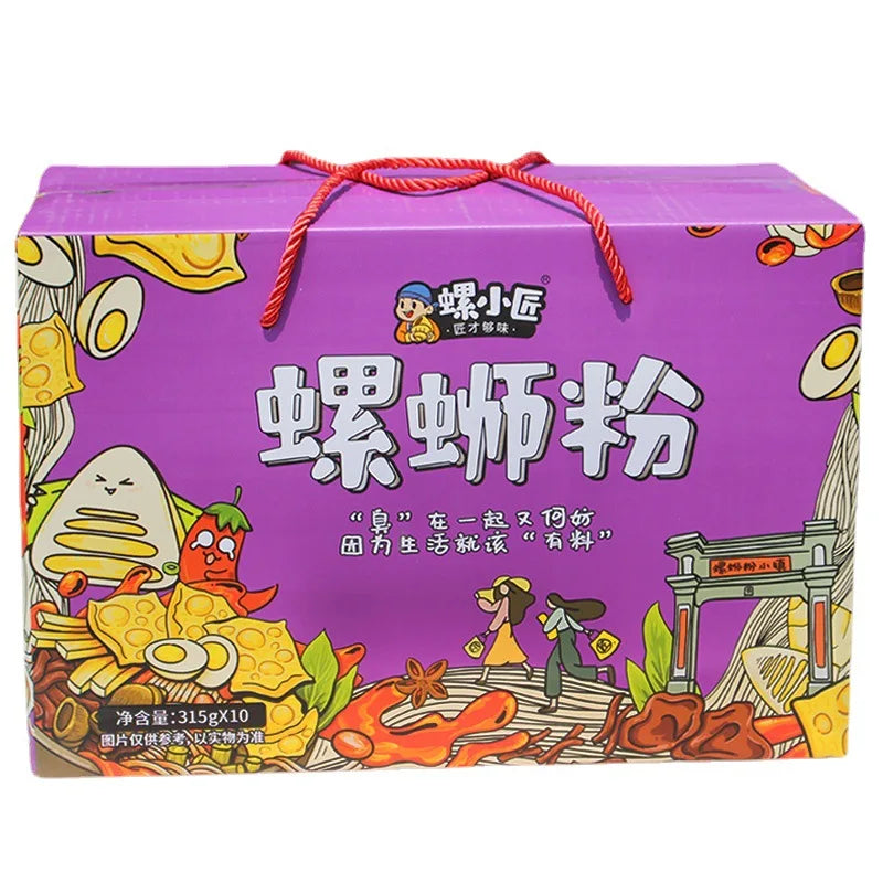 Snail Craftsman Snail Powder Guangxi Liuzhou Authentic Screw Powder Instant Noodles Hot and Sour Instant Rice Noodles 315g10 Bag