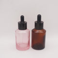Oblique Shoulder 30ml Rose Gold Dropper Bottle with Wooden Lid