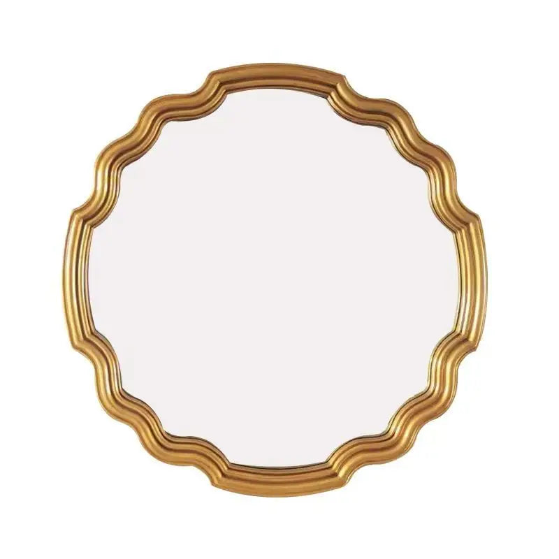 80cm No Light New Design  Bathroom Mirror Nordic Porch Decoration Mirror 2024 Luxury  European Vintage Wall Hanging Dressing
