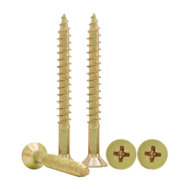 M3.5 M4 M5 M6 Wood Set Cross Recessed Fiberboard Screw Carbon Steel Self Tapping Countersunk Flat Head Screws Zinc Plated