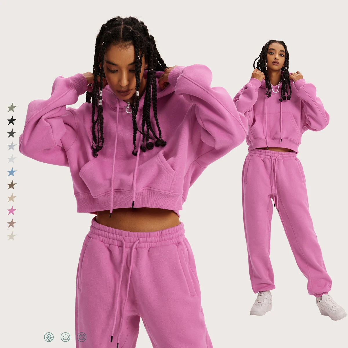 Jogger Jumpers Gym Custom Workout Velvet Women Crop Top Hoodie Women Organic Cotton Sweatshirt