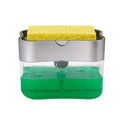 Top Innovative Design Liquid Dish Washing Pump Soap Dispenser With Sponge Holder Cleaning Sponge Brush Kitchen Sink Scrubber Pad