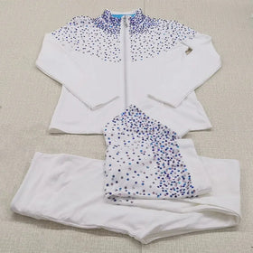 4 Ways Stretch Fleece Skate Professional Skating Tracksuit Warm up Jacket and Pant