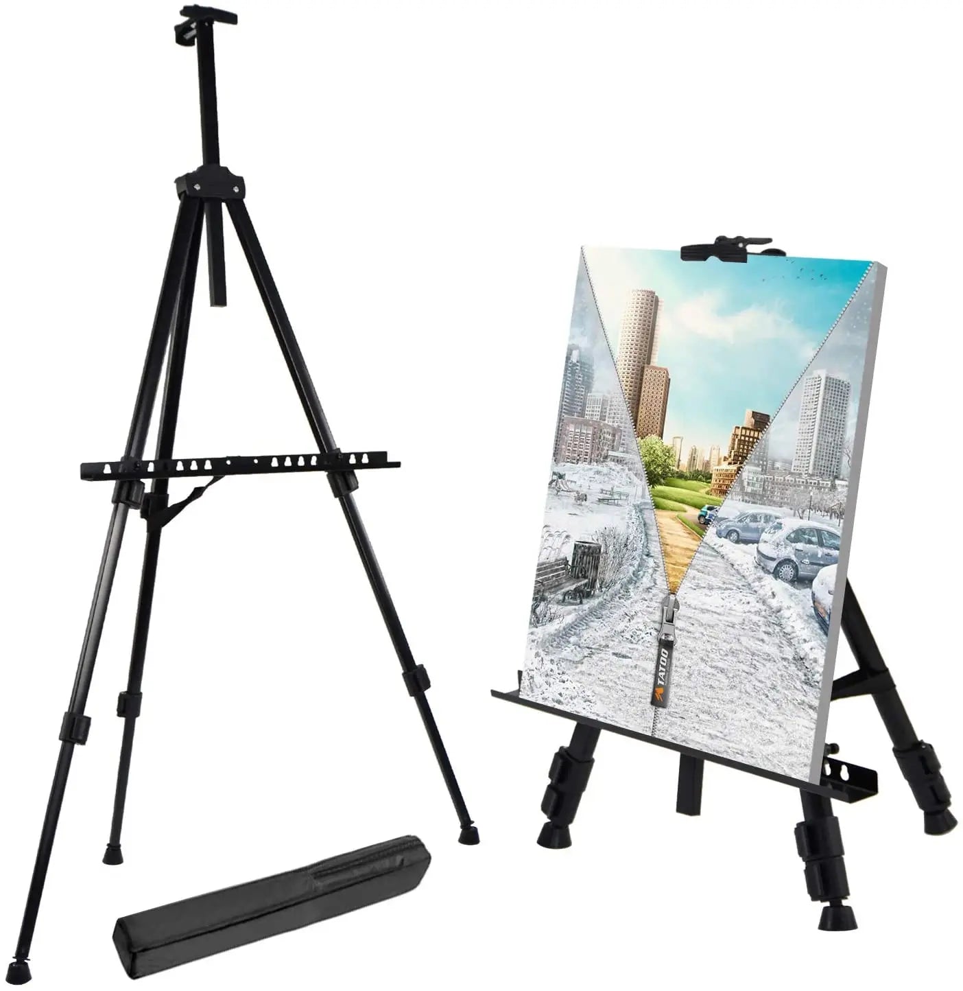 Bestline Aluminum Metal Tripod Sketch & Painting Easel Adjustable Height with Portable Bag