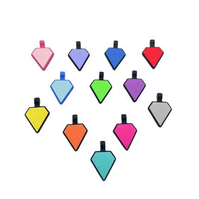 OKSILICONE Best Selling Diamond Shape Silicone Pet Dog ID Tag for Anti-Lost Pets Tag Multi-functional Rubber Blank Tag