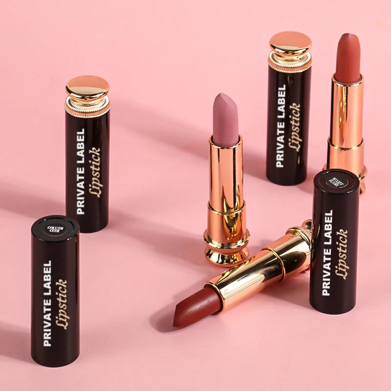 Wholesale Mineral Waterproof Velvet Matte Lipstick Tubes with Custom Packaging Cruelty Free Vegan Moisturizing Lip Gloss
