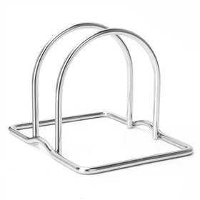 Duty Minimalist Kitchen Storage Stainless Steel Wire Pot Lid Cutting Chopping Board Holder Stand Rack Organizer