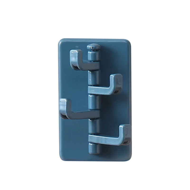 Self-adhesive Kitchen Hook Key Storage Home Organizer Rotary Multi-hook Adhesive Creative  Wall-mounted Bathroom Strong Hook