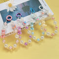 Hot Sale Handmade Beaded Bunny Mobile Phone Chain Key Chain New Hand-painted love Beads Accessories Bracelet