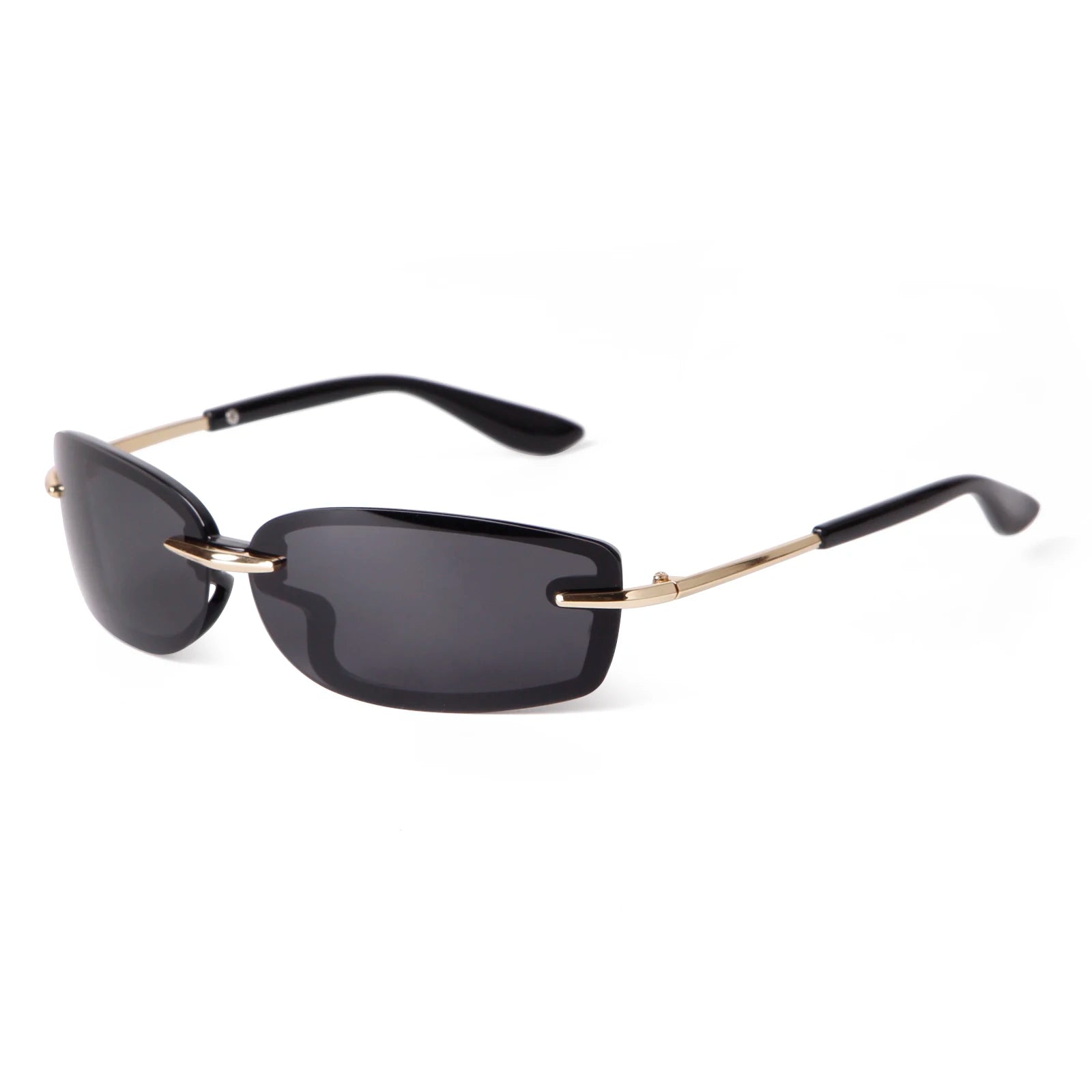 Candy Color Frameless Eyeglasses Women Metal square Semi Rimless Metal Leg Retro Vintage Y2K Outdoor Cycling Sunglasses