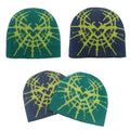 Retro Streetwear Think Beanie No Cuff Jacquard Flame Pattern Knit Hat Anime Acrylic Winter Skull Cap for Men Wholesale Custom