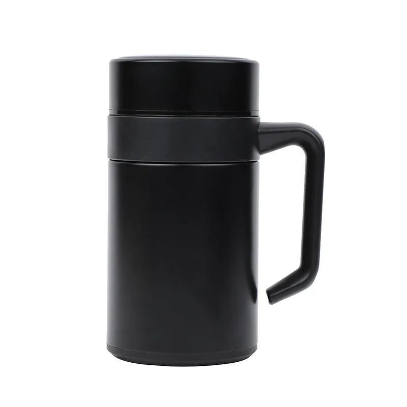 304 Stainless Steel Custom Logo Vacuum Flask 400ml Leakproof Business Gift Thermos Bottle with Handle