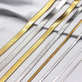 Changda Wholesale 18k Vermeil Gold Filled Titanium Steel Herringbone Gold Layered Chain Snake Chain Jewelry Necklace