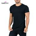High Quality Custom Logo Plain Sport Running Plus Size Men's Blank Bamboo T-shirts Fitness Clothing Workout Gym Shirts