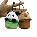 Plush Capybara Panda Keychain Wallet Pendant Headphone Bag Protective Carrying Case Storage Bag Gift Mini Coin Purse Keychain