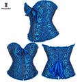 Green Ruffled Boned Korset Victorian Body Shaper Front Zip Corset Bustier Bandage Corselet for Women Plus Size Body Shape Wear