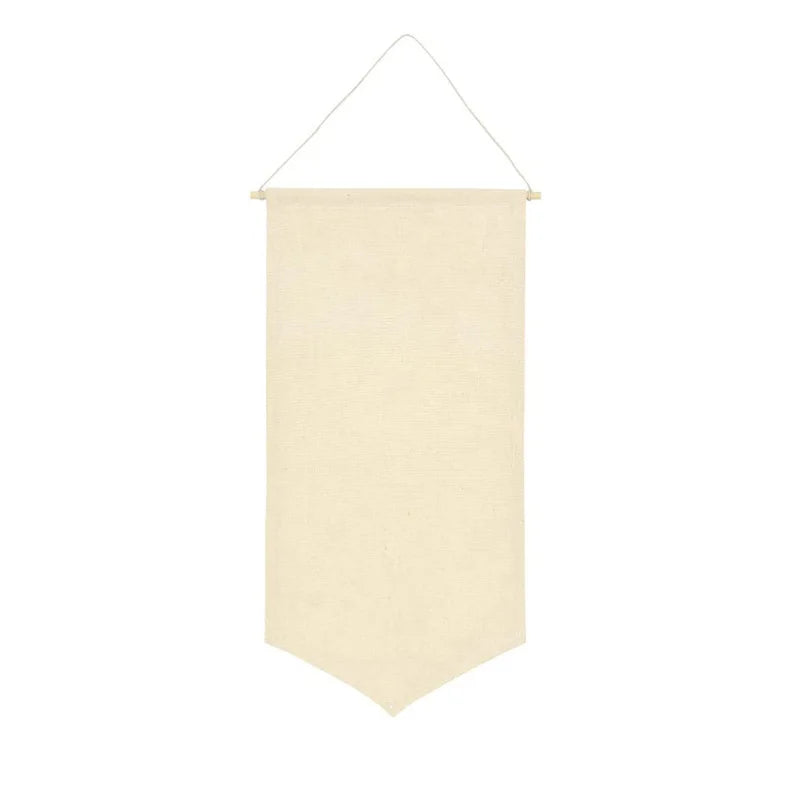 Factory Wholesale Blank  Decorative Cotton Wall Banner Canvas Banner Flag With Custom Printed Logo