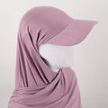Ready Ship Jersey Instant Hijab With Caps Muslim Undercap With Cotton Scarf Instant Women Baseball Cap Inner With Shaw