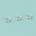 4mm 5mm 6mm 8mm Double Layer Jump Ring 925 Sterling Silver Jewelry Accessories Connectors Diy Double Ring Split Ring