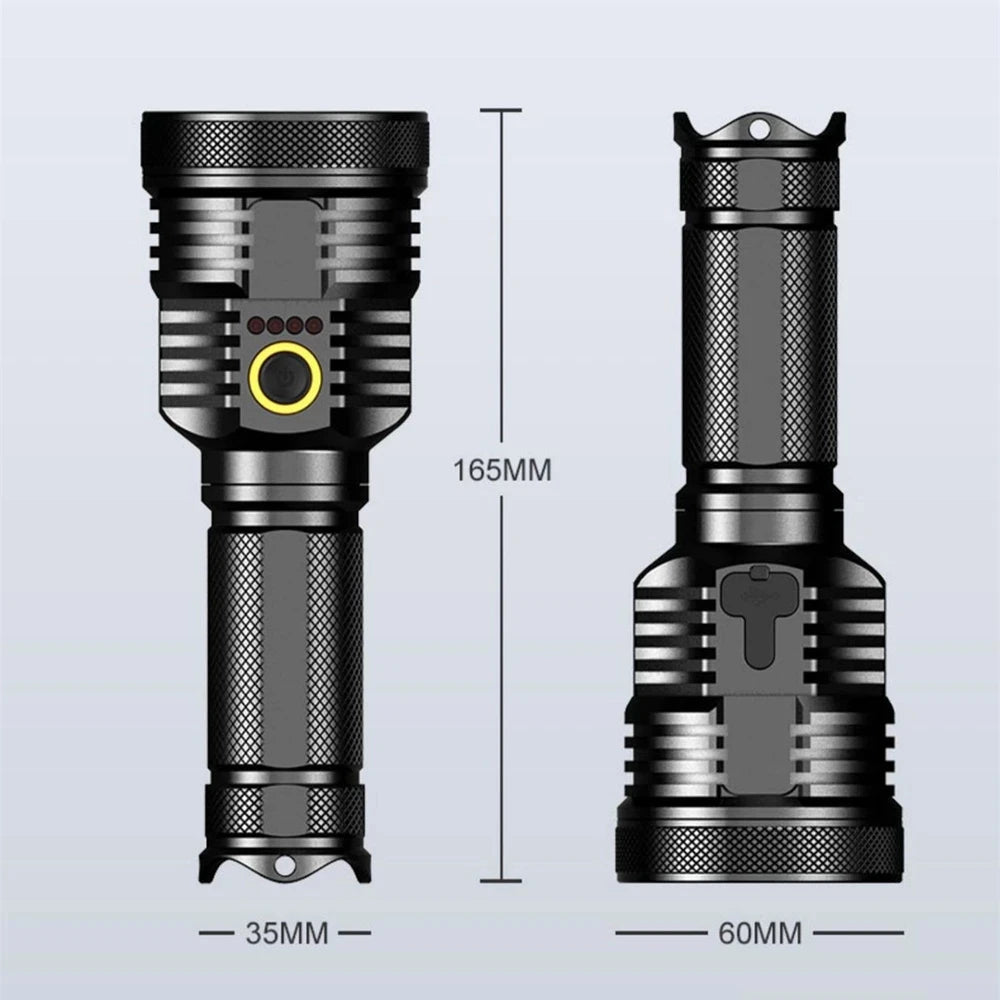 Helius Strong Flashlight Rechargeable Durable Outdoor Long-range Long Endurance Super Bright Tactics Torch
