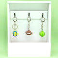 Trendy 3D Sports Keyring with Custom PVC Basketball and Football Durable Sports Accessory for Fans and Business Promotions