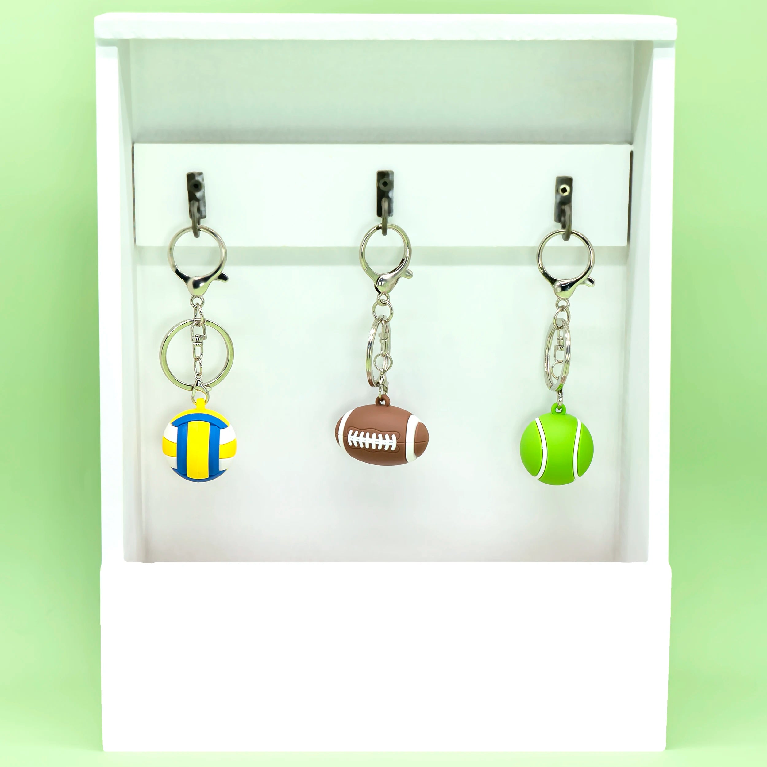 Trendy 3D Sports Keyring with Custom PVC Basketball and Football Durable Sports Accessory for Fans and Business Promotions