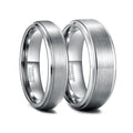 OAHLAN Fashion Jewelry Classic 6mm/8mm Wedding Band  Silver Brushed Tungsten Carbide Rings for Men Women Engagement Dropshipping