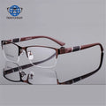 Teenyoun Half Rim Alloy Front Flexible Plastic Tr-90 Temple Legs Optical Eyeglasses Frame for Men and Women Eyewear