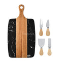 Acacia Wood Rectangular Cutting Display Board Handle Paddle Shaped for Chopping Blocks Marble Elegant Display for Kitchen Use
