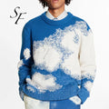 Wholesale Custom Logo Plus Size Men Wool Thick Knitted Sweaters Crew Neck Long Sleeve Pullover for Man