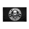 Wholesale 3x5ft 1789 2nd Amendment Skull Flag Polyester Silk Screen Printed Wood Flagpole