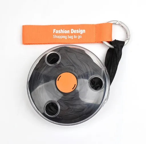 Epsilon Mini Reusable Polyester Foldable Folding Shopping Bag To Roll Up plastic case Portable Rolling shopping bag