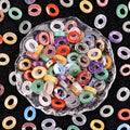 Natural Oval Spacer 10x12mm Rose Quartz Tiger Eyes Beads Stone Hollow Gemstone Loose Beads Accessories for Jewelry Making DIY