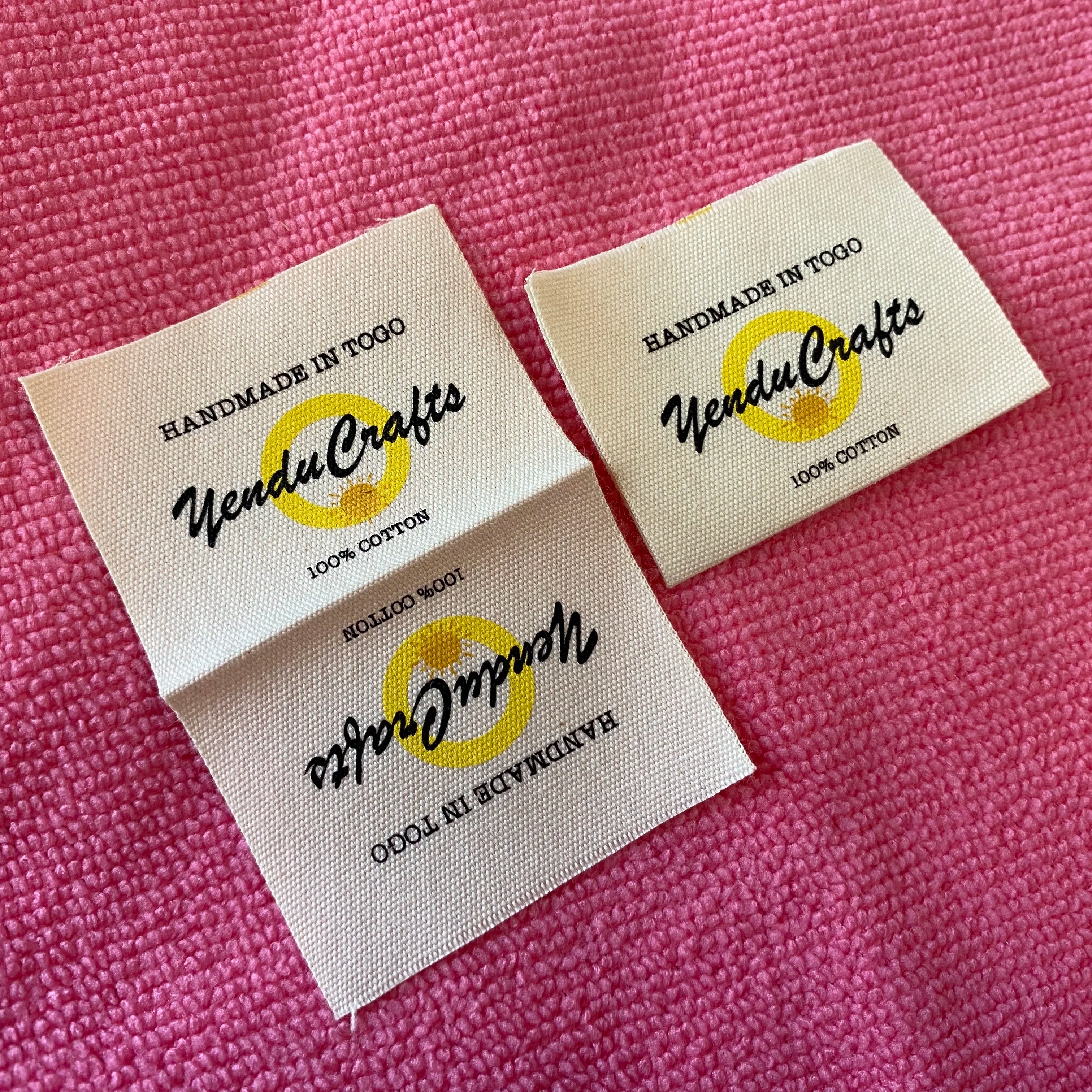 Handmade 100% Natural Cotton Fabric Labelrecycled Material Cotton Neck Label for Inside Clothing