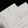 Elegant Textured Paper Black Hot Stamping Card Stock Debossed Wedding Invitation Cards Embossed LOGO Envelope