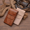 New Stock Grain Genuine Leather Luxury Waterproof Organizer Brown Watch Box Strap Leather Watch Pouch Bag for Men